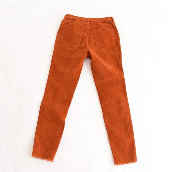 We The Free  Burnt Rust Corduroy Mid-Rise Autumn Skinny Pants 27 - Picture 14 of 15